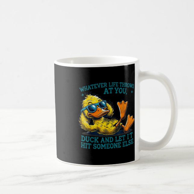 Mug Funny Duck Shirt Drôle Citation Tee - shirts Graph (Droite)