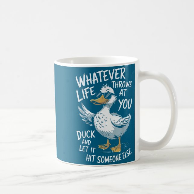 Mug Funny Duck Shirt Funny Quote Graphic Tees For Men  (Droite)