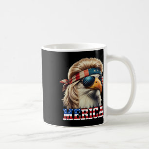 Mug Funny Eagle Merica 4 juillet Blonde Wig Mullet Fun