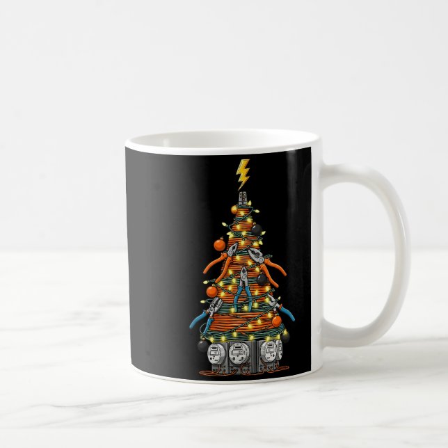 Mug Funny Electrician Christmas Tree Xmas Graphic Men  (Droite)