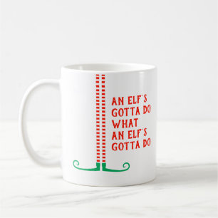 Mug Funny Elf Legs Chaussures Un Elfe doit faire Noël