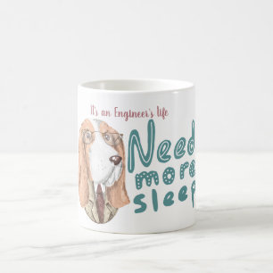 Mug Funny Engineers Life - Coon chien hound en Tweeds