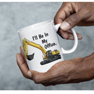 Mug Funny Excavator Bureau de l'exploitant d'équipemen