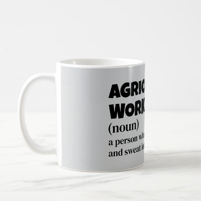 Mug Funny Farm Worker Definition - Don agricole (Gauche)