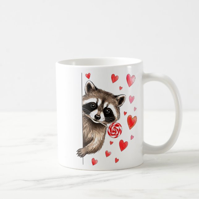 Mug Funny Feral Raccoon Valentine's Day Sarcastic Humo (Droite)