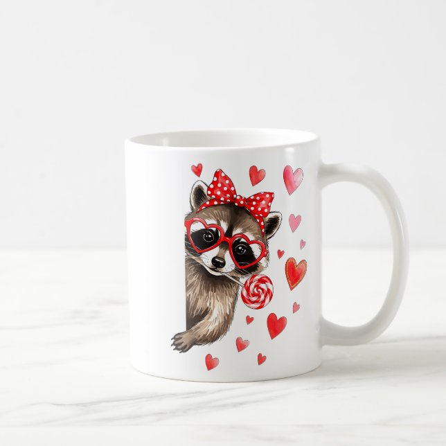 Mug Funny Feral Raccoon Valentine's Day Sarcastic Humo (Droite)