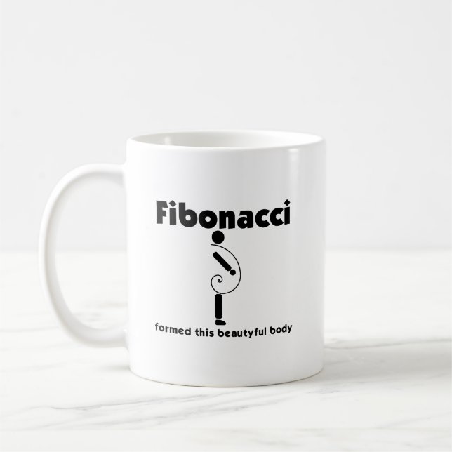 Mug Funny Fibonacci corps formé Surpoids Obésité (Gauche)
