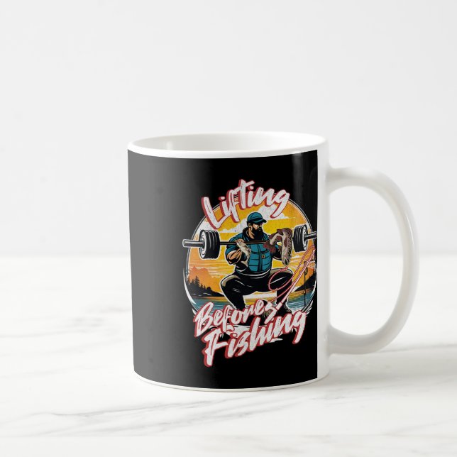 Mug Funny Fishing Fisherman A Weightlifting Gym Bodybu (Droite)
