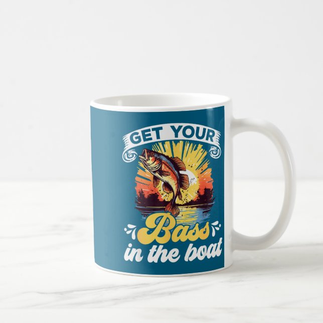 Mug Funny Fishing Quote Hooked On B Fishing  (Droite)