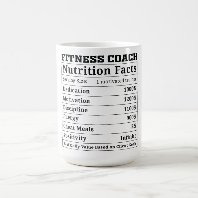 Mug Funny Fitness Coach Nutrition Facts (Centre)