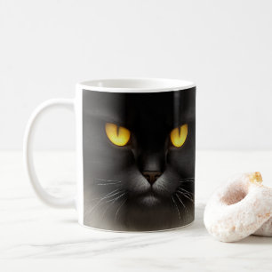 Mug Funny Fluffeux noir Perse noir chaton visage