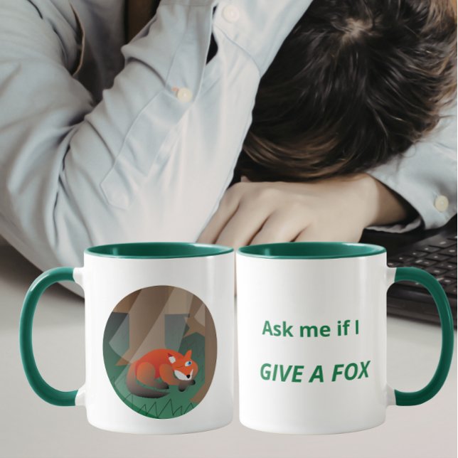 Mug Funny Fox “Ask Me If I Give a Fox” Design (Créateur téléchargé)