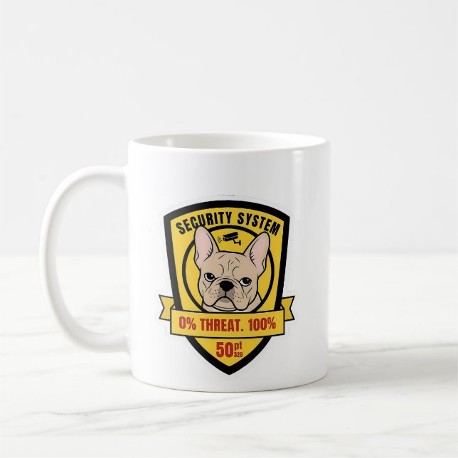 Mug Funny Frenchie Security System Judgment Dog Mom Gi (Gauche)