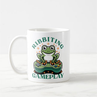 Mug Funny Frog Gamer, Retro Video Game Controller