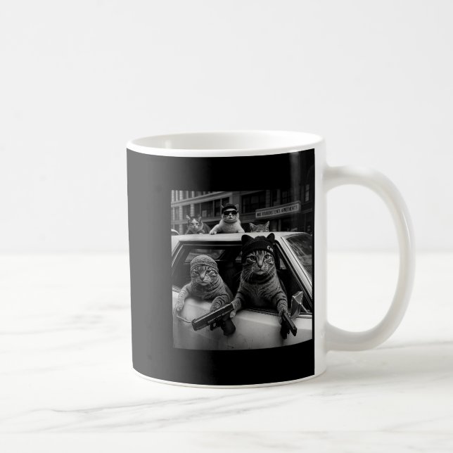 Mug Funny Gangster Cats Men Women Lover Cat Street Gra (Droite)