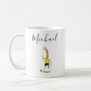 Mug Funny Giraffe Boys Soccer Team Cute Personnalisé