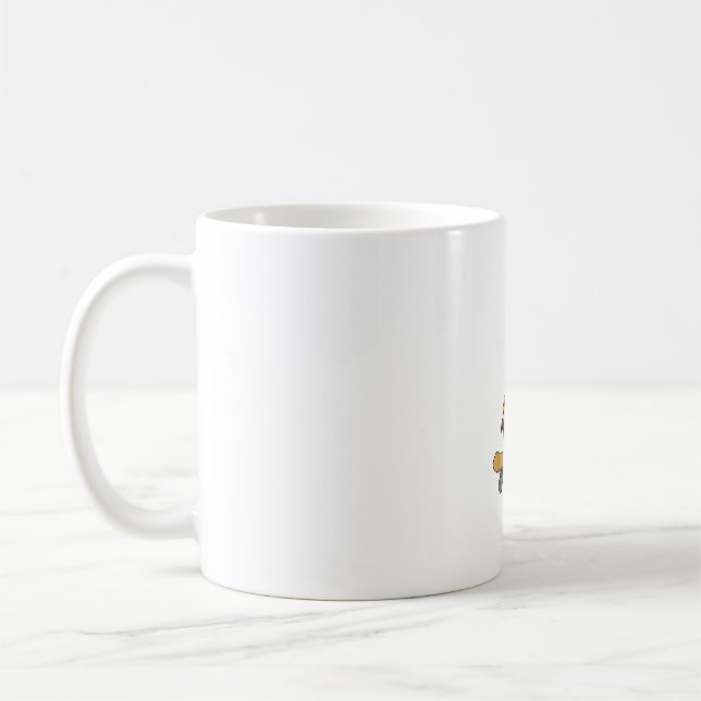 Mug Funny Giraffe Lover Giraffe Skateboard (Gauche)