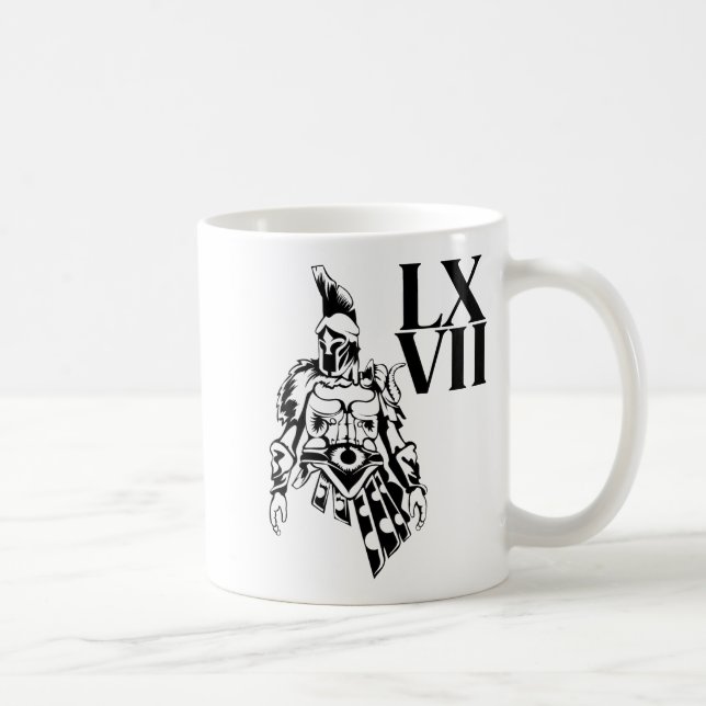 Mug Funny Gladiator 67 Meme Roman Numerals Lxvii Viral (Droite)