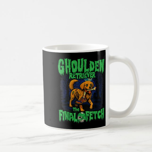 Mug Funny Golden Retriever Zombie Halloween, Soky Ghou (Droite)