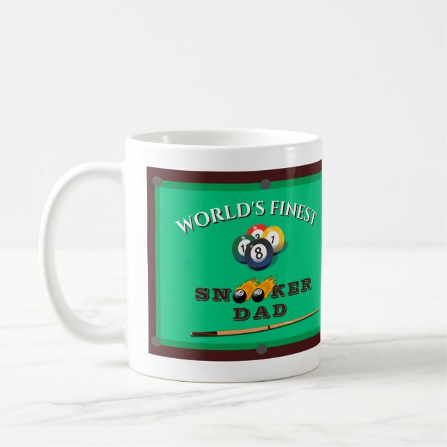 Mug Funny Green Pool Table Snooker Papa Fête des pères (Gauche)