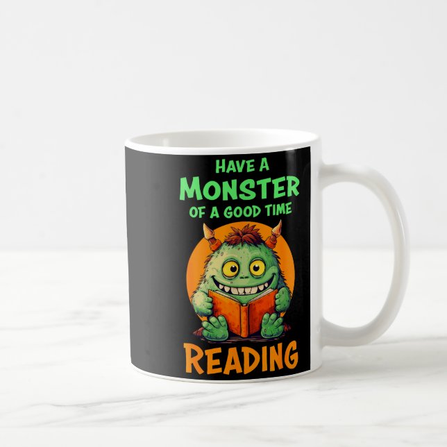 Mug Funny Halloween Teacher Librarian Monster Reading  (Droite)