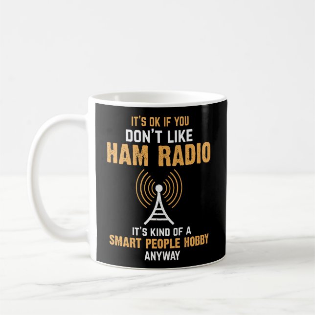 Mug Funny Ham Radio opérateur Amateur Morse Hobby (Gauche)