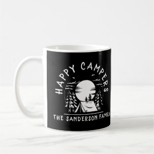 Mug Funny Happy Campers Nom Famille Camping Voyage