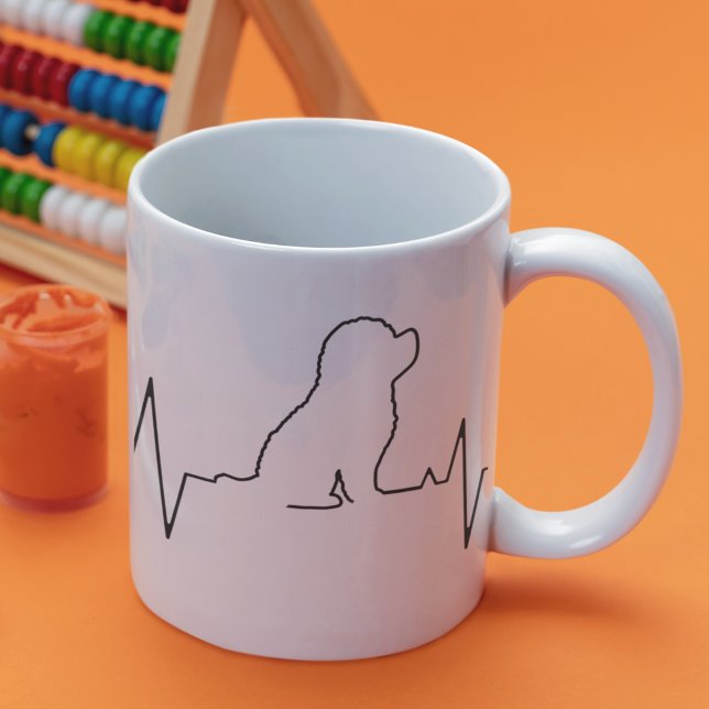 Mug Funny Heartbeat Line Art Valentine's Day mignon ca (Créateur téléchargé)