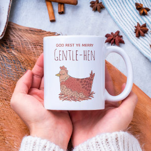Mug Funny Hen Chicken Pun de Noël