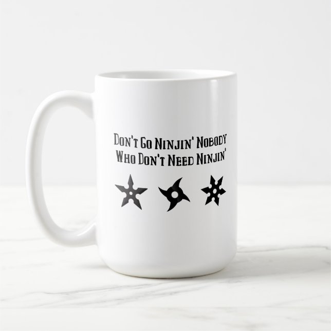 Mug Funny Hillybilly Ninja dit (Gauche)