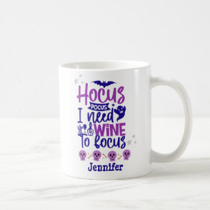 Mug Funny Hocus Pocus Halloween violet personnalisé