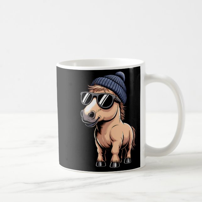 Mug Funny Horse In Retro Style - Farm Humour Ny Funny  (Droite)