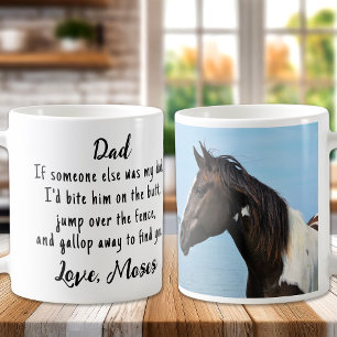 Mug Funny Horse Lover Photo personnalisée Equestre