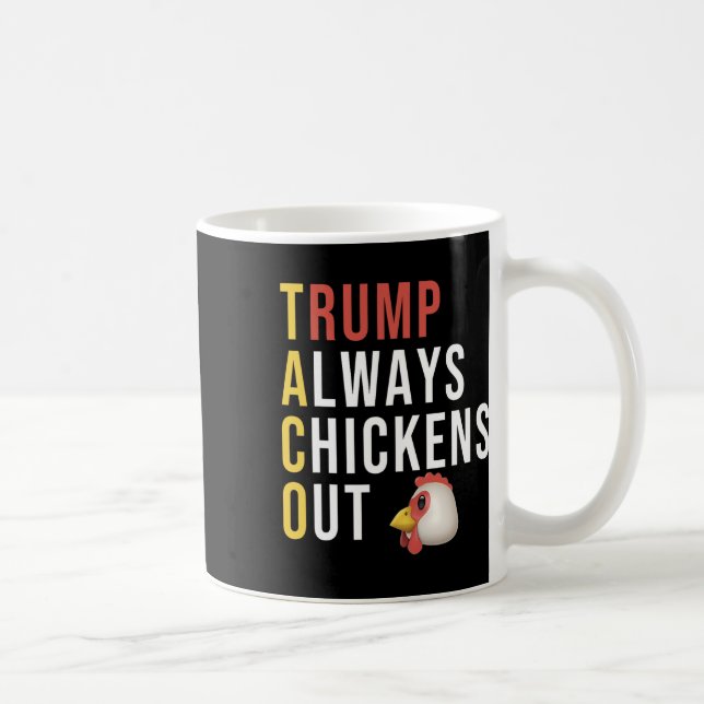 Mug Funny Humor Taco Trump Always Chickens Out  (Droite)