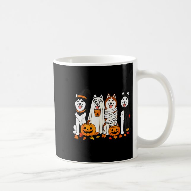 Mug Funny Husky Ghost Dogs Halloween Dog Soky  (Droite)