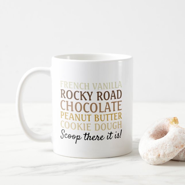 Mug Funny Ice Cream Chanson Scoop là c'est (Avec donut)