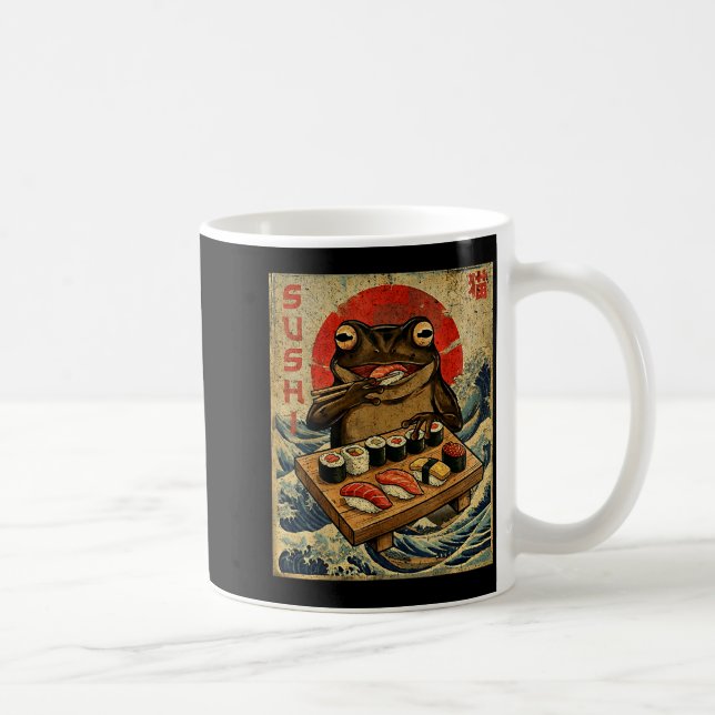 Mug Funny Japanese Kawai Frog Pun Food Frog Humor Sush (Droite)