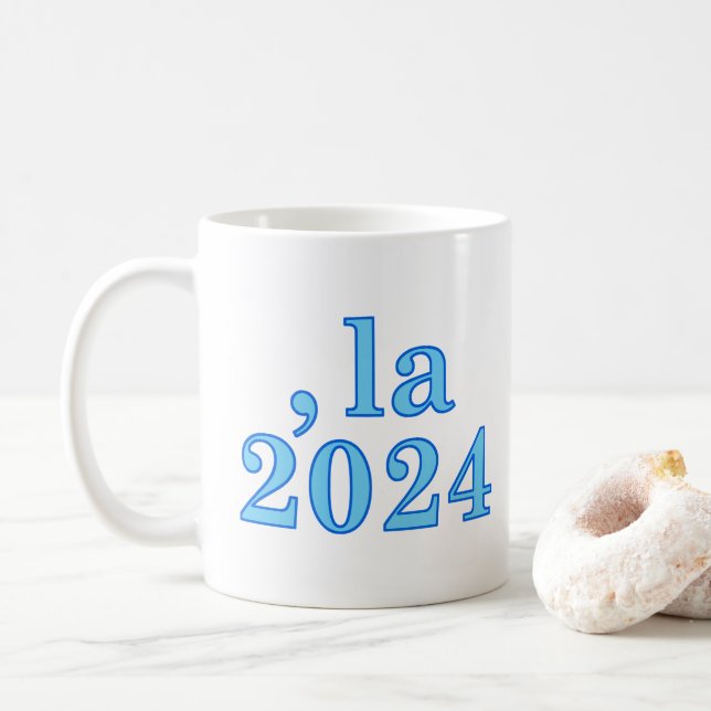 Mug Funny Kamala Harris Comma La 2024 (Avec donut)