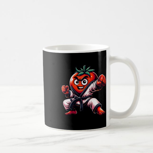 Mug Funny Karate Tomato Design Pour Les Amateurs D'Art (Droite)