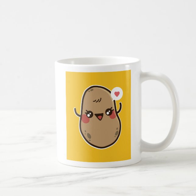 Mug Funny Kawaii Potato Cute Girls Ado Graphics Cadeau (Droite)
