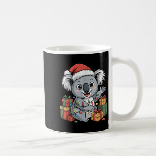 Mug Funny Koala Santa Hat Animaux Amateurs de Noël lai