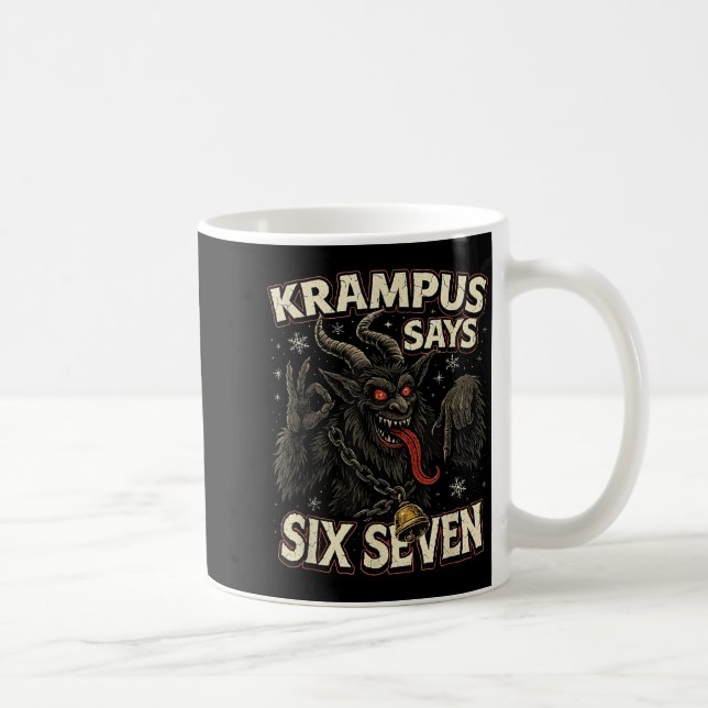 Mug Funny Krampus Says Six Seven 6 7 Meme Christmas Ho (Droite)