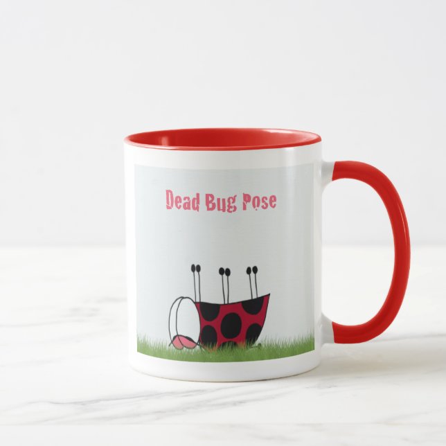 Mug Funny Ladybug Dead Bug Yoga Pose (Droite)