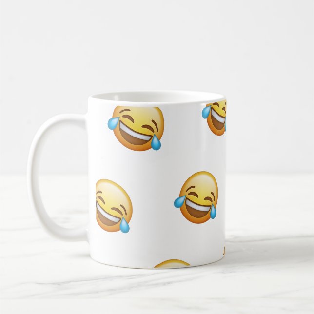 Mug Funny Laughing Crying Emoji Graphic (Gauche)