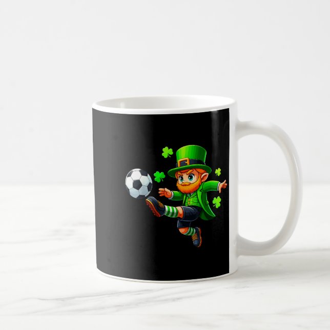 Mug Funny Leprechaun Irish Soccer St Patricks Men Boy  (Droite)