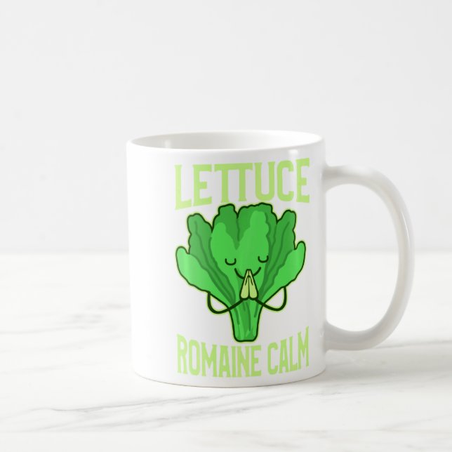 Mug Funny Lettuce Romaine Calm Meditation Yoga Zen  (Droite)