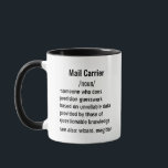 Mug Funny Mail Carrier Définition cadeaux pour hommes<br><div class="desc">Idées cadeaux uniques pour les entreprises de courrier : Explorez une variété de cadeaux réfléchis pour les entreprises de courrier, convenant à la fois aux hommes et aux femmes. Des idées de cadeaux amusantes et pratiques aux objets qui célèbrent leur passion pour la faune, ces sélections honorent le dévouement et...</div>