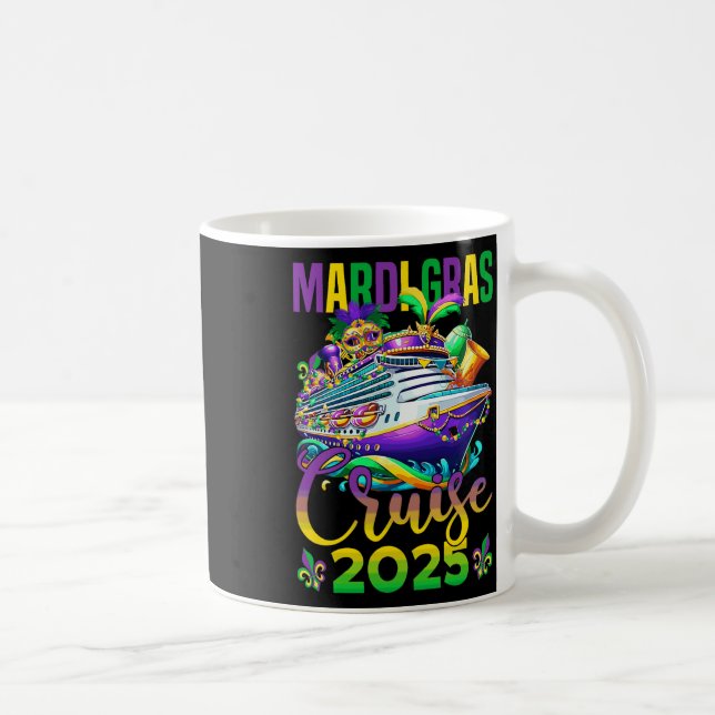 Mug Funny Mardi Gras Cruise 2025 perles de Masque Gras (Droite)