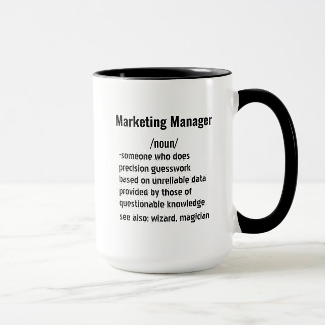 Mug Funny Marketing Manager Definition gifts  (Droite)