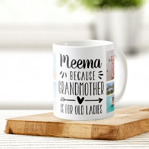 Mug Funny Meema Grandchildren Names & Photo Collage